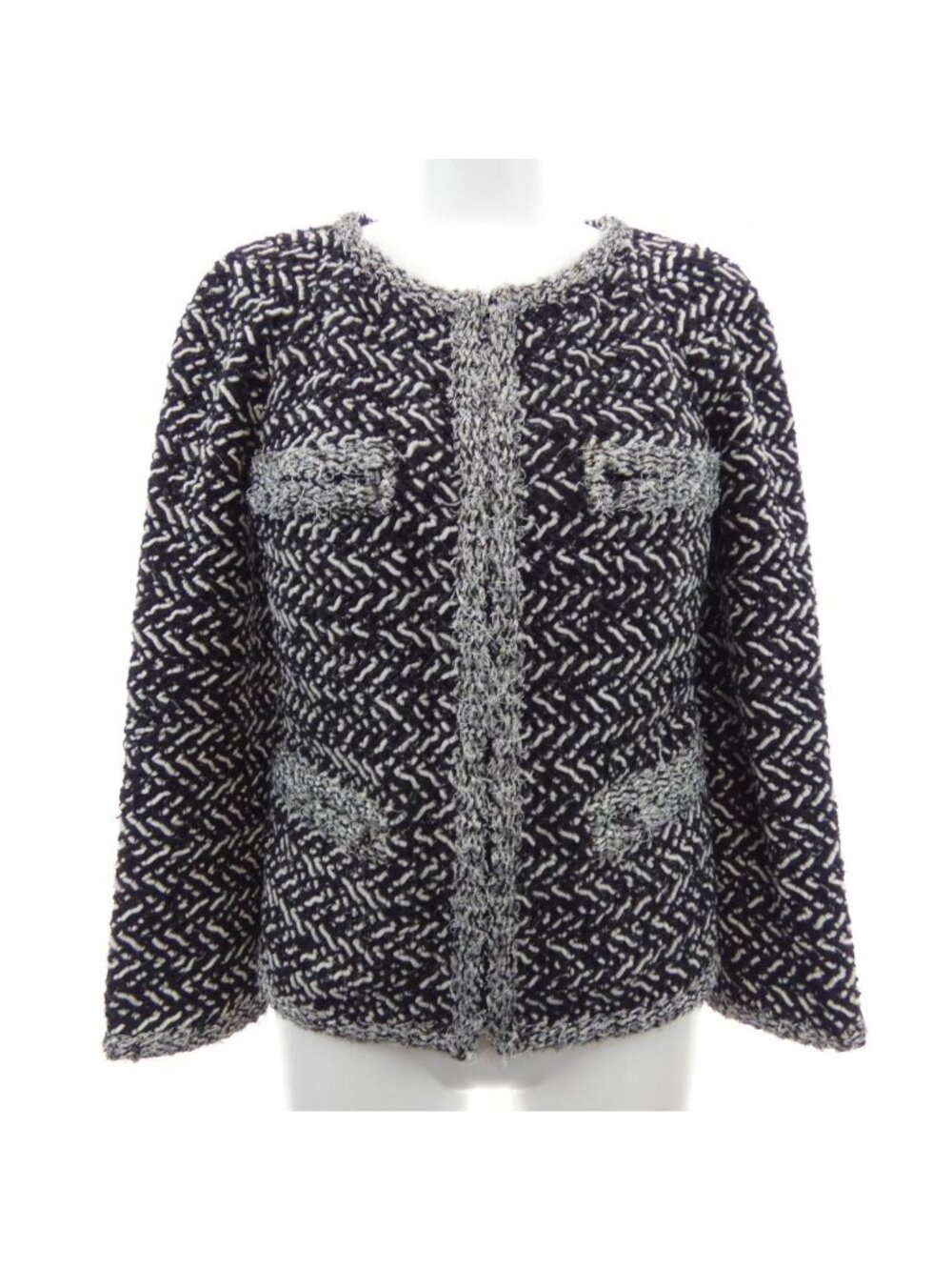 Chanel Collarless Jacket Black